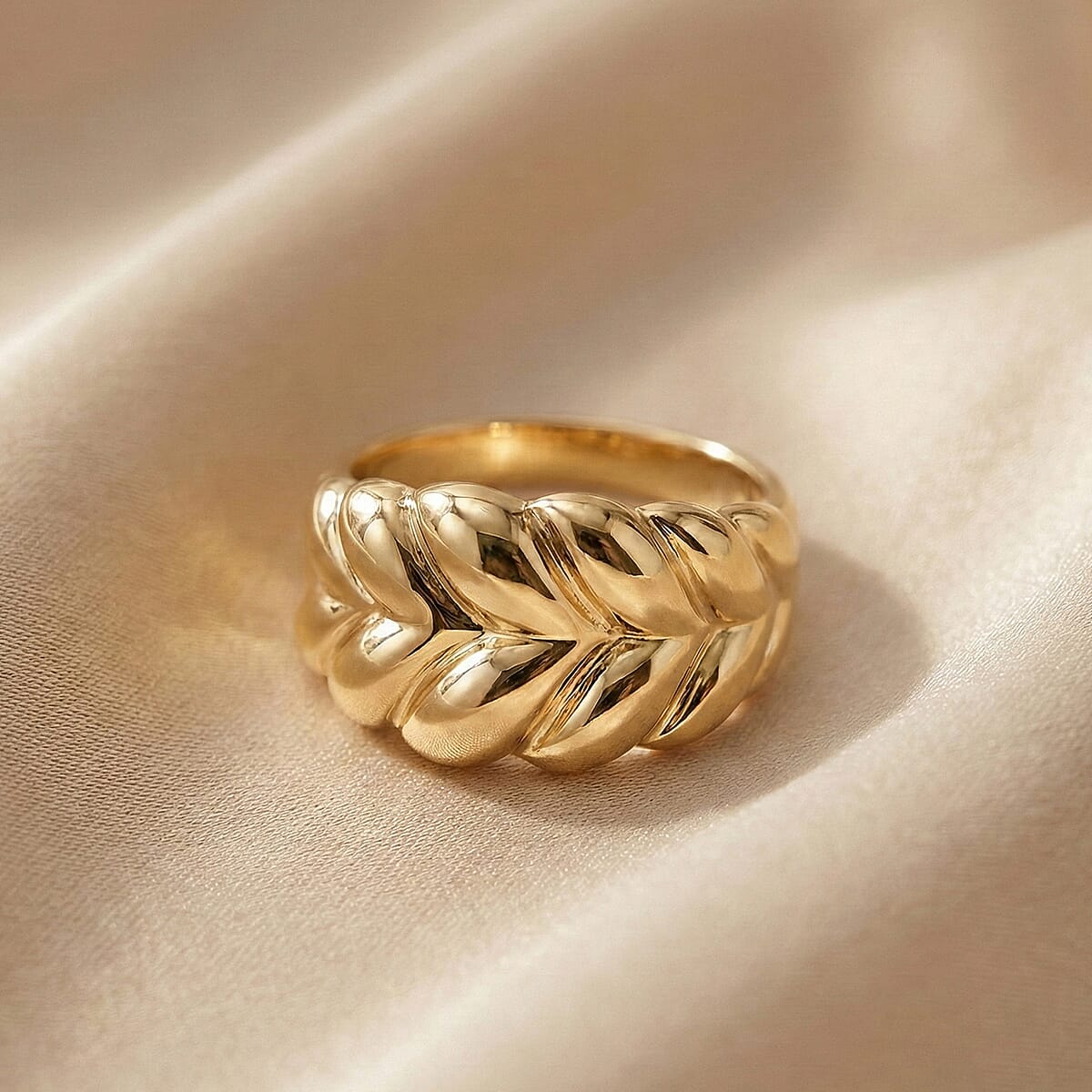 Close Out - 9K Yellow Gold Braided Ring 7939209 4