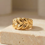 Close Out - 9K Yellow Gold Braided Ring