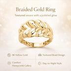 Close Out - 9K Yellow Gold Braided Ring