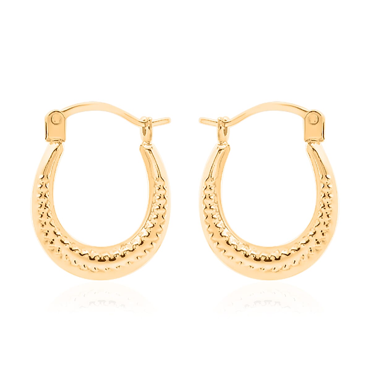 Hatton Garden Close Out - 9K Yellow Gold Hoop Earrings 7636240 0