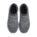 Close Out Comfy Knitted Trainers (Size 3) - Dark Grey & White