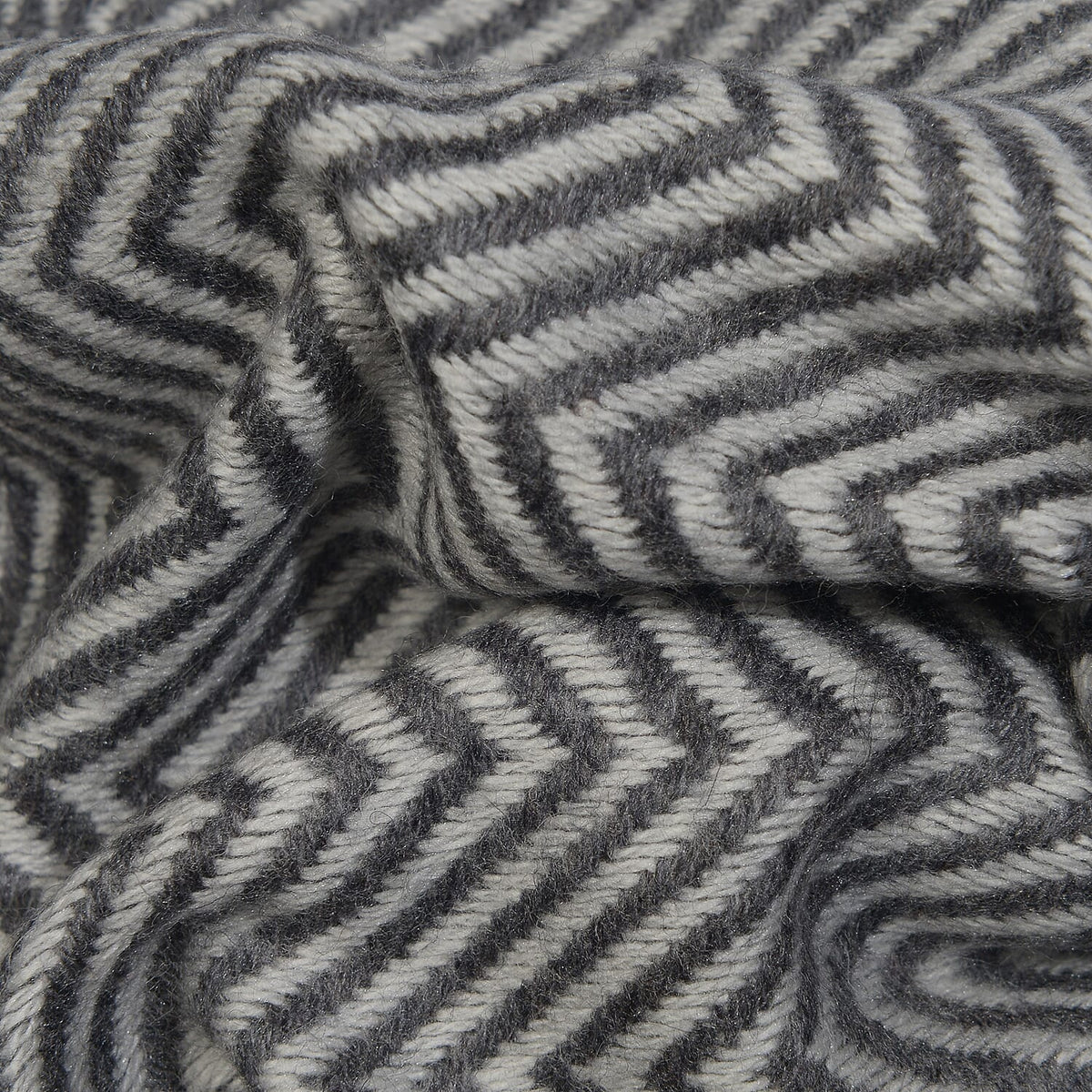 Close Out Deal- Cashmere Wool Wave Design Throw Blanket  (Size 260x140 Cm) -  Dark Grey 3477436 2