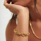 Close Out Deal - 9K Yellow Gold Byzantine Bracelet (Size 7.50) with Senorita Clasp, Gold Wt. 8.20 Gms.