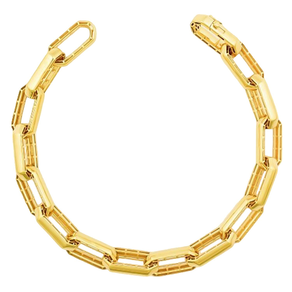 9K Yellow Gold BROAD Cable Bracelet (Size 7.5) with Clasp, Gold Wt. 10.66 Gms. 8181401 0