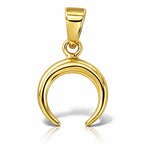 Close Out Deal - 9K Yellow Gold Crescent Moon Pendant