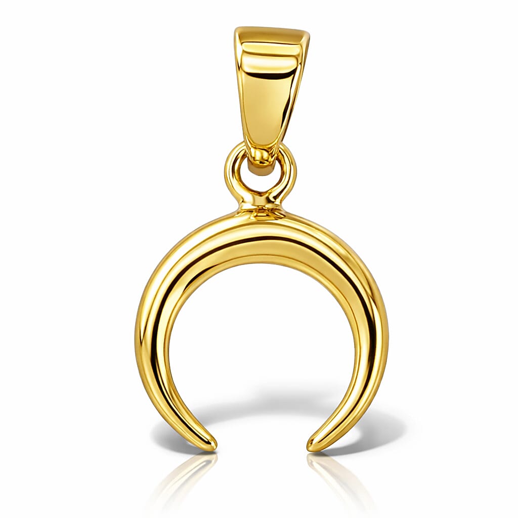 Close Out Deal - 9K Yellow Gold Crescent Moon Pendant 8280960 0