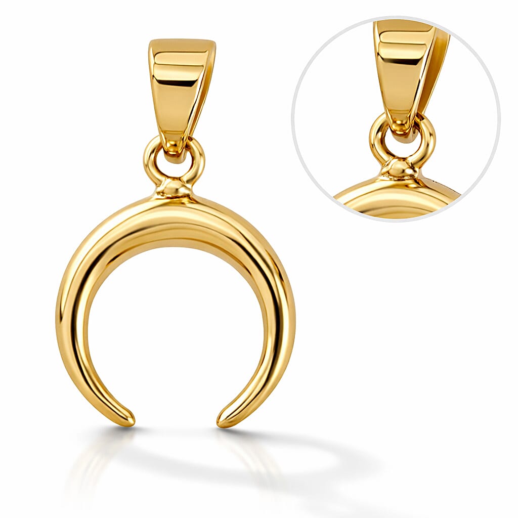 Close Out Deal - 9K Yellow Gold Crescent Moon Pendant 8280960 3
