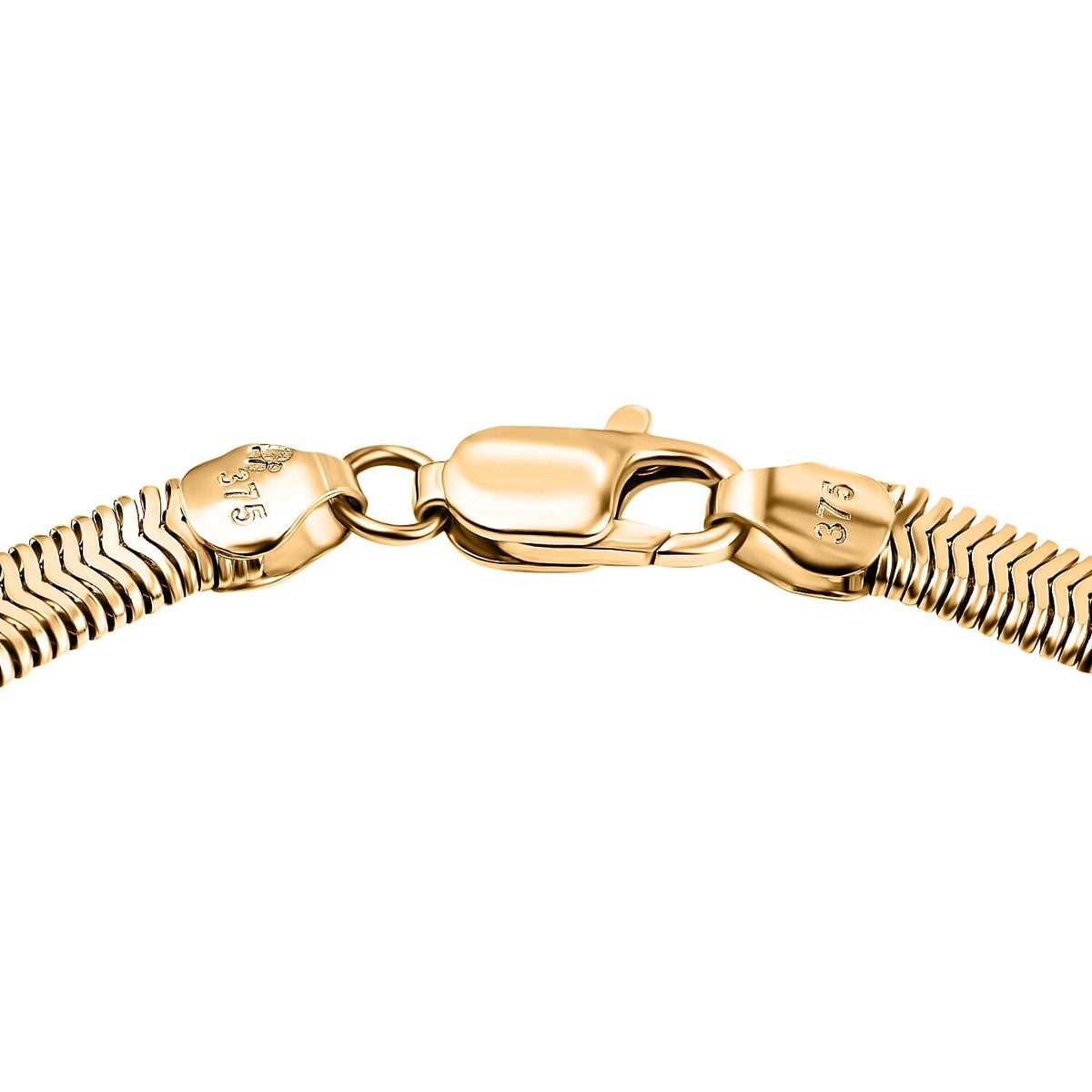 Close Out Deal - 9K Yellow Gold Flat Snake Bracelet (Size - 7.5), Gold Wt. 5.2 Gms 7768692 4