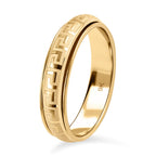 Close Out Deal - 9K Yellow Gold Greek Key Spinner Ring