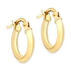 Close Out Deal - 9K Yellow Gold Hoop Creole Earring with Clasp