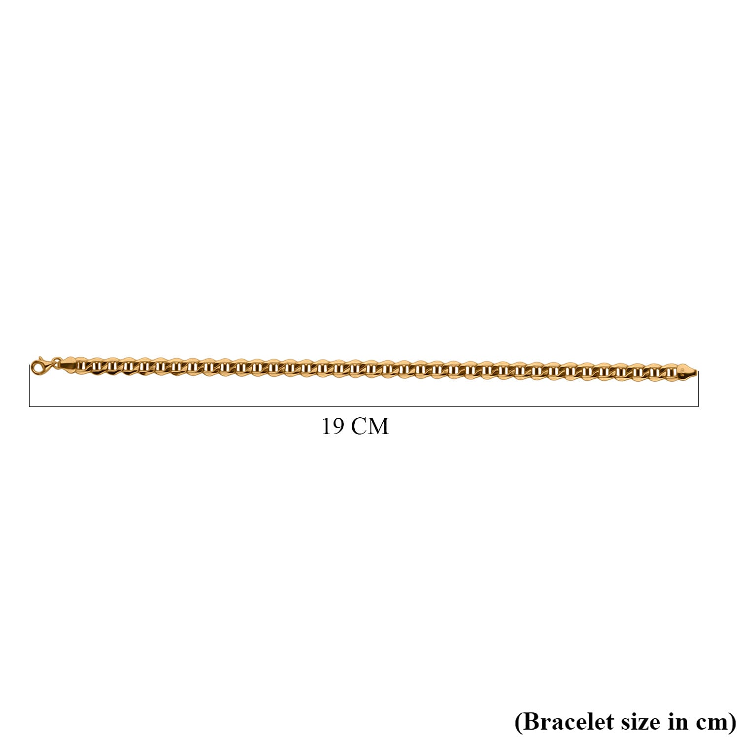 Close Out Deal - 9K Yellow Gold Marina Link Flat Bevelled Chain (Size 7.5) with Lobster Clasp 8248939 4