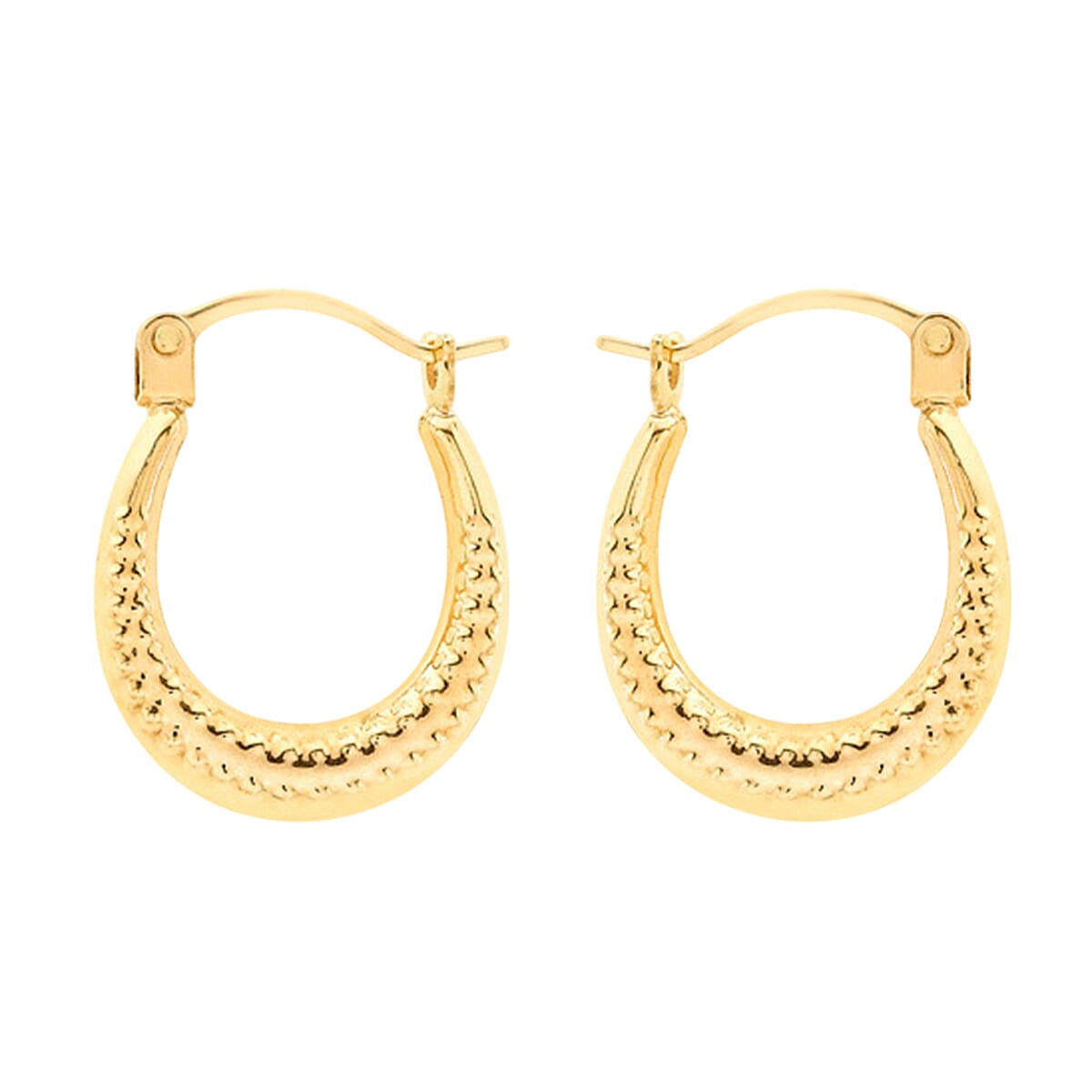 Close Out Deal - 9K Yellow Gold Mini Creole Earring with Clasp 8280758 0