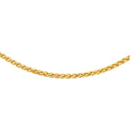 Close Out Deal - 9K Yellow Gold Mini Spiga Chain (Size - 16) with Spring Ring Clasp