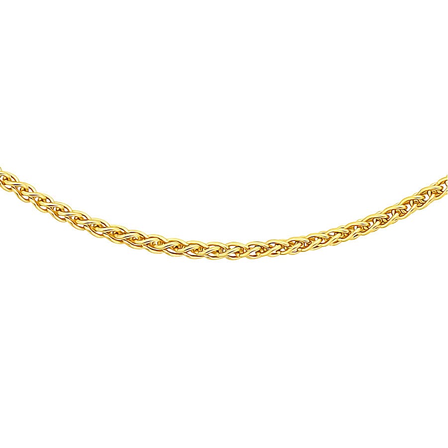 9K Yellow Gold Mini Spiga Chain (Size - 20) with Spring Ring Clasp 8127029 5