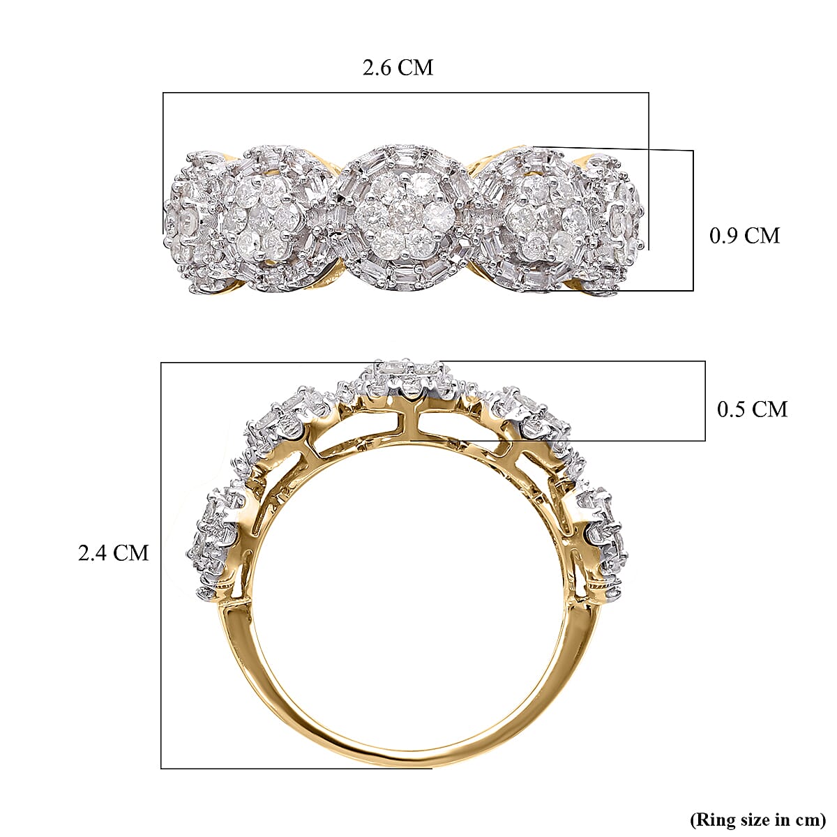 Close Out Deal - 9K Yellow Gold SGL Certified Diamond (I1-I2 -G-H) Ring 1.02 Ct 7077765 11