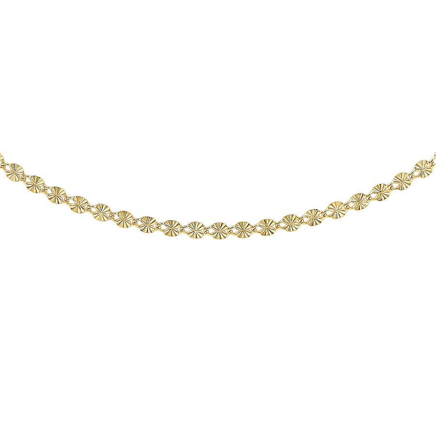 9K Yellow Gold Starburst Chain (Size - 18) with Spring Ring Clasp 8124863 4