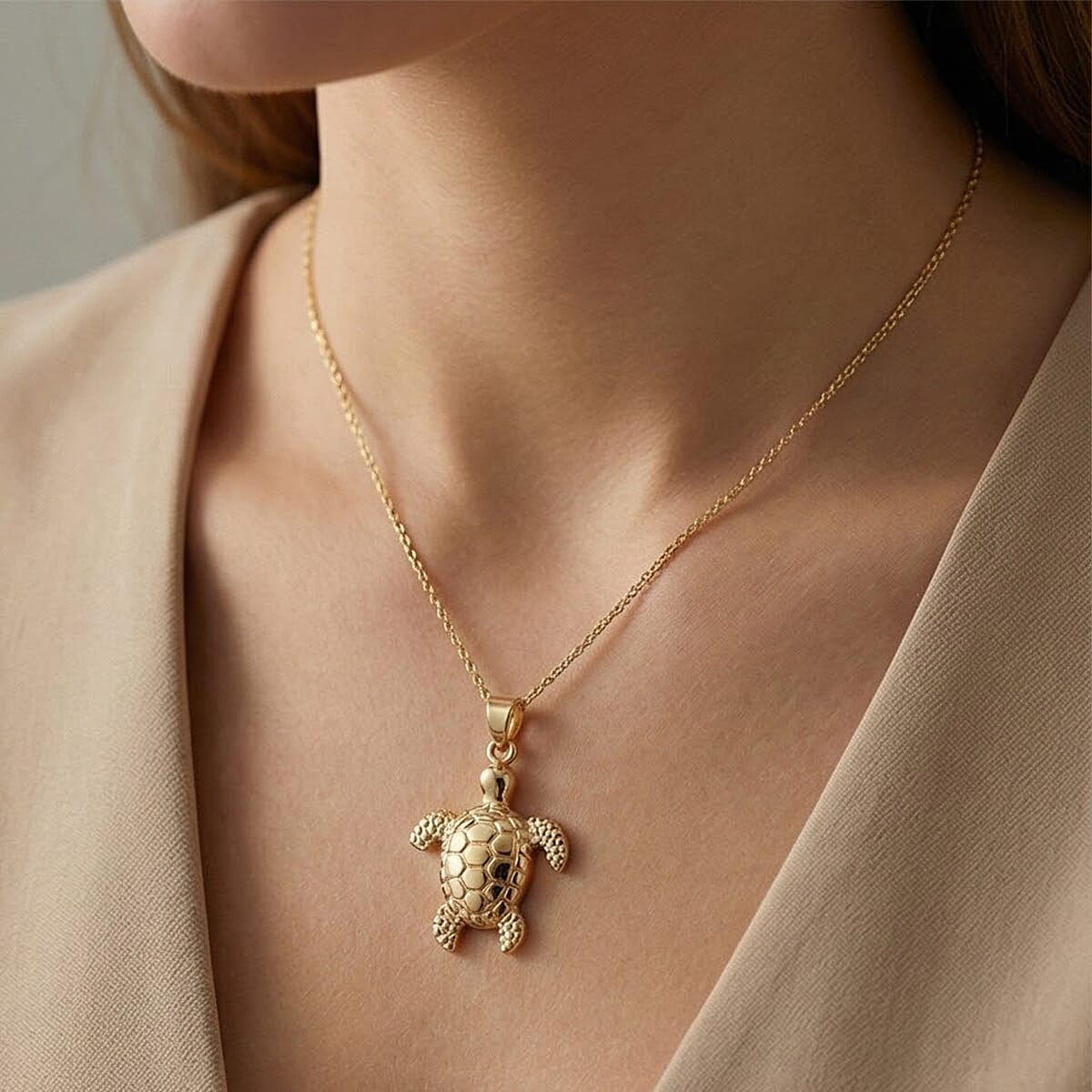 Close Out Deal - 9K Yellow Gold Turtle Pendant 8280946 1