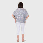 Close Out Deal Batwing Print Top (Size 8) - Denim