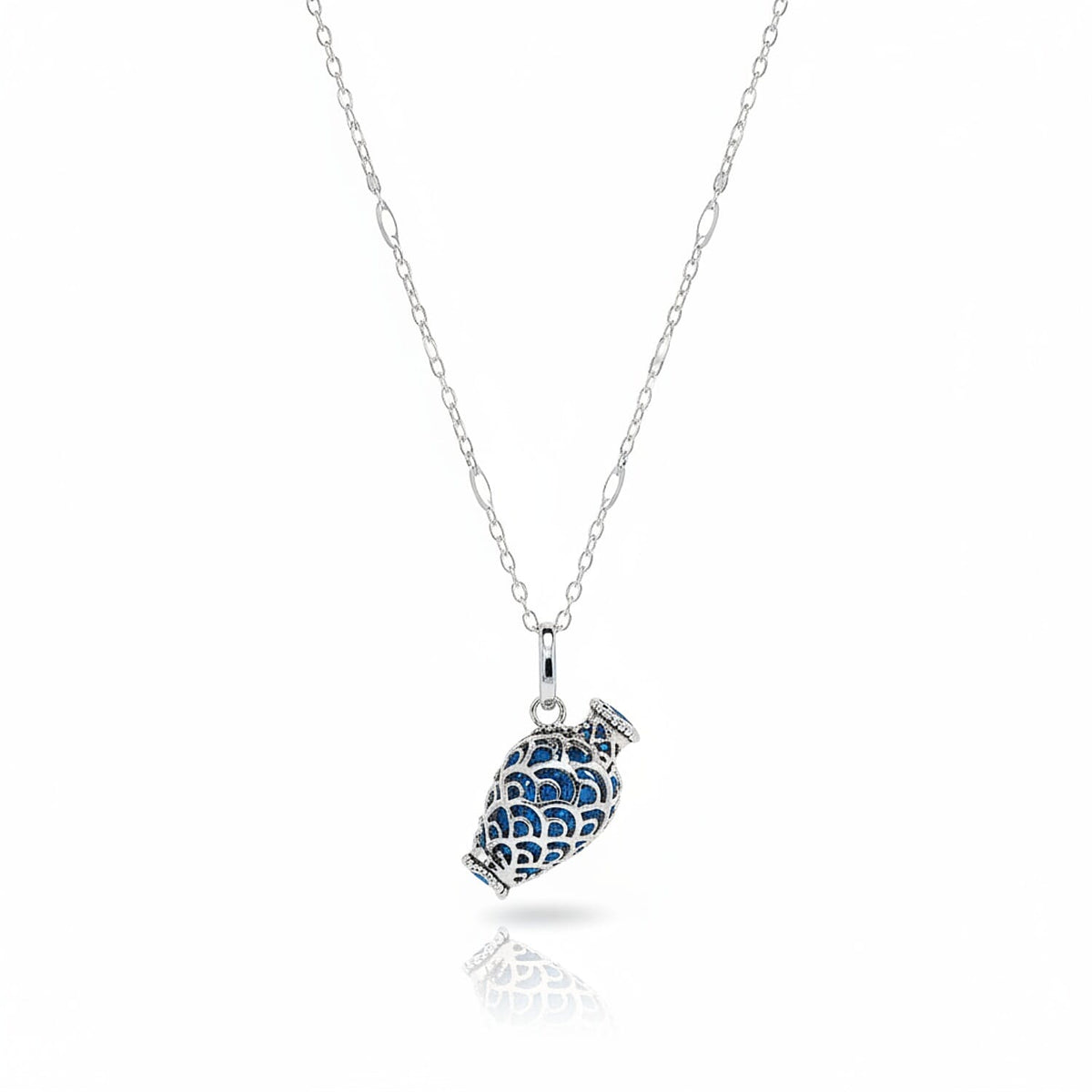 Close Out Deal - Blue Apatite Pendant With Chain (Size - 16 - 2 Ext) with Lobster Clasp Sterling Silver 7.00 Ct. 8179353 0