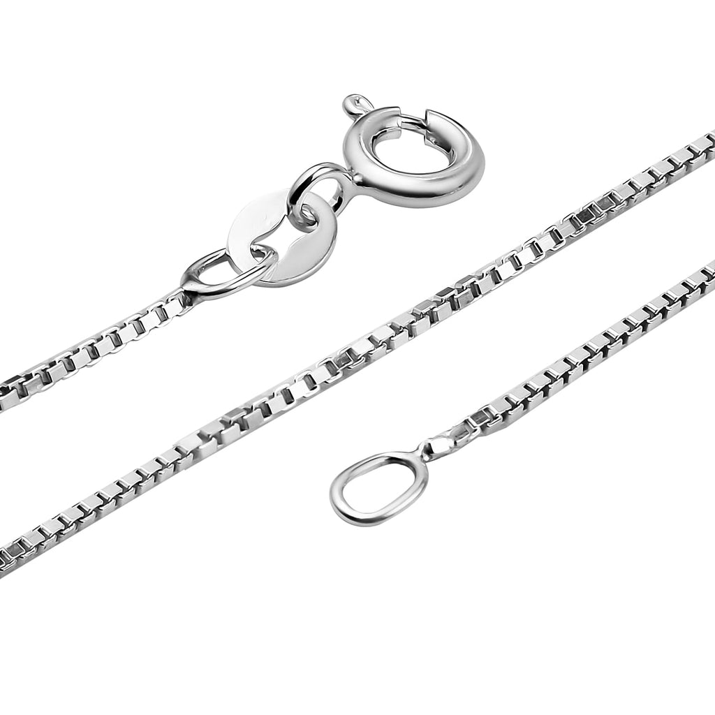 Hatton Garden Closeout Deal - Sterling Silver Box Chain (Size 15) with Spring Ring Clasp