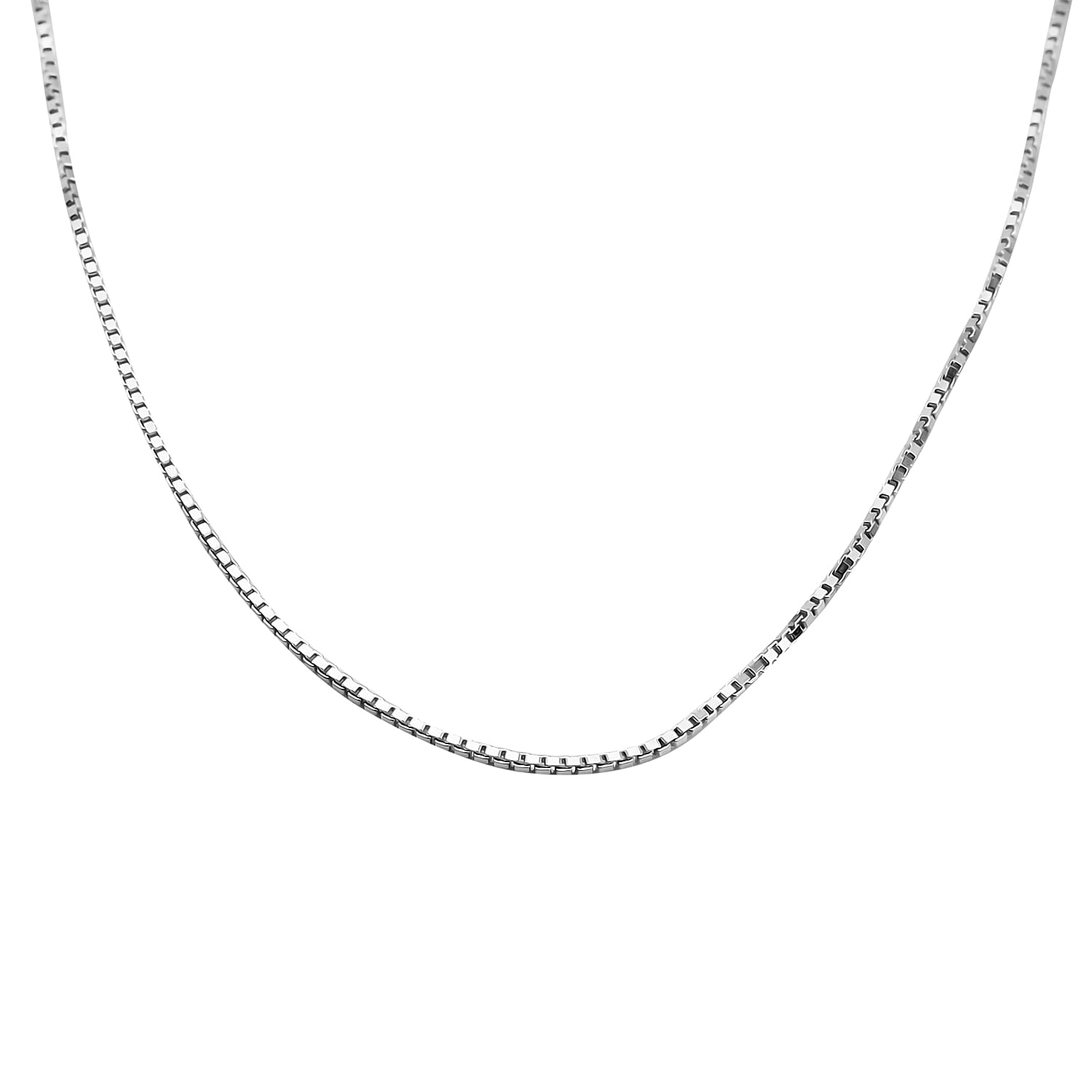 Close Out Deal Box Chain in Platinum Plated 925S Sterling Silver Size 15 Inch 3294261 3