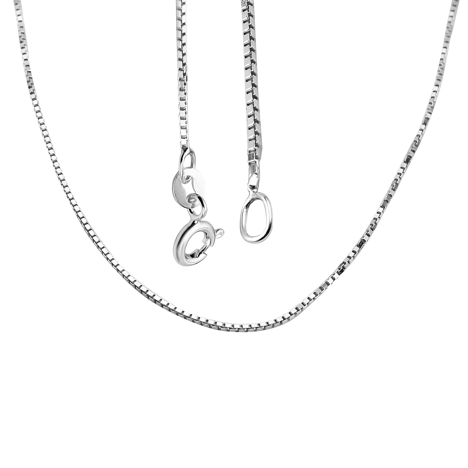 Close Out Deal Box Chain in Platinum Plated 925S Sterling Silver Size 15 Inch 3294261 4
