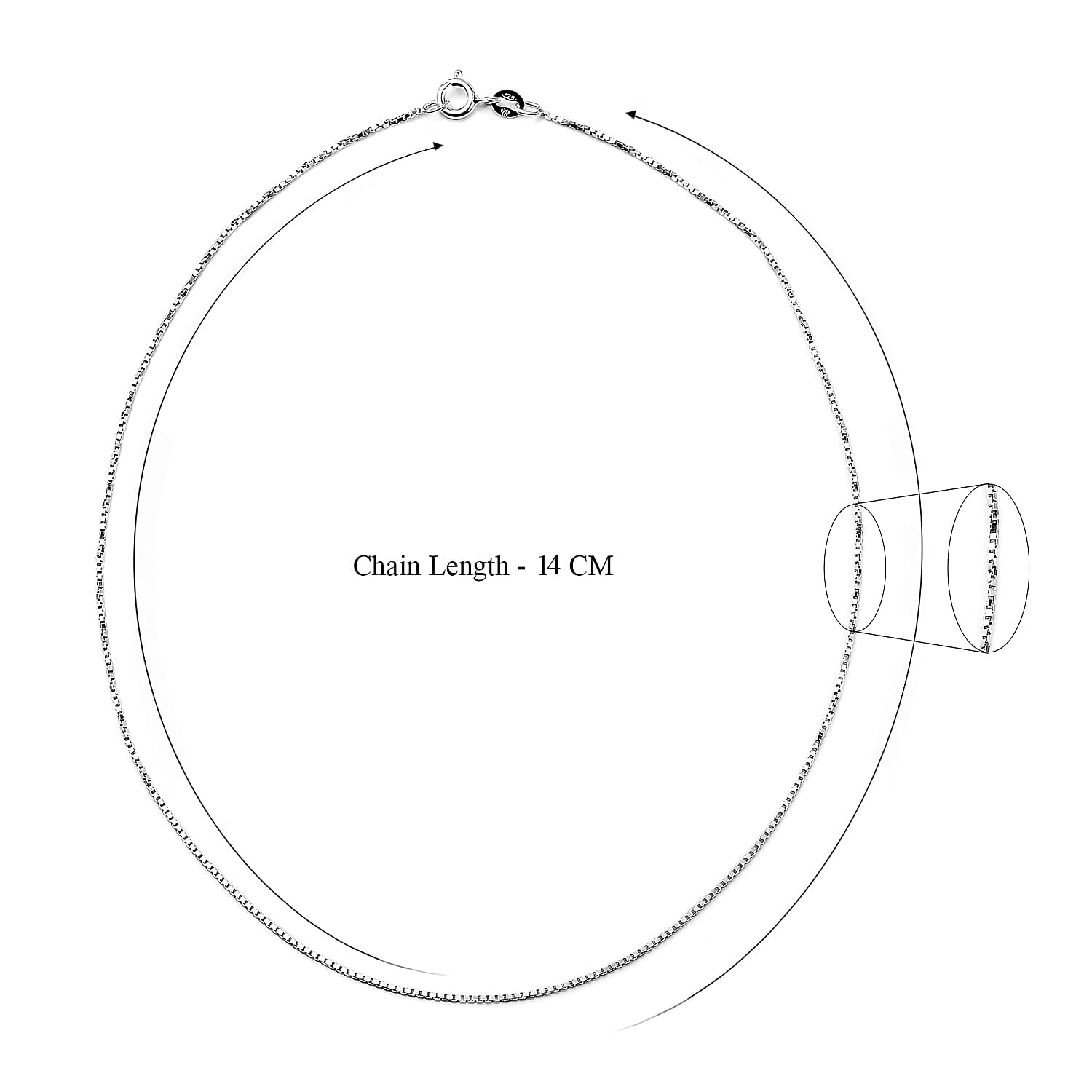 Close Out Deal Box Chain in Platinum Plated 925S Sterling Silver Size 15 Inch 3294261 5