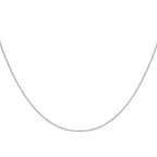Sterling Silver Box Chain (Size 18) with Spring Ring Clasp.