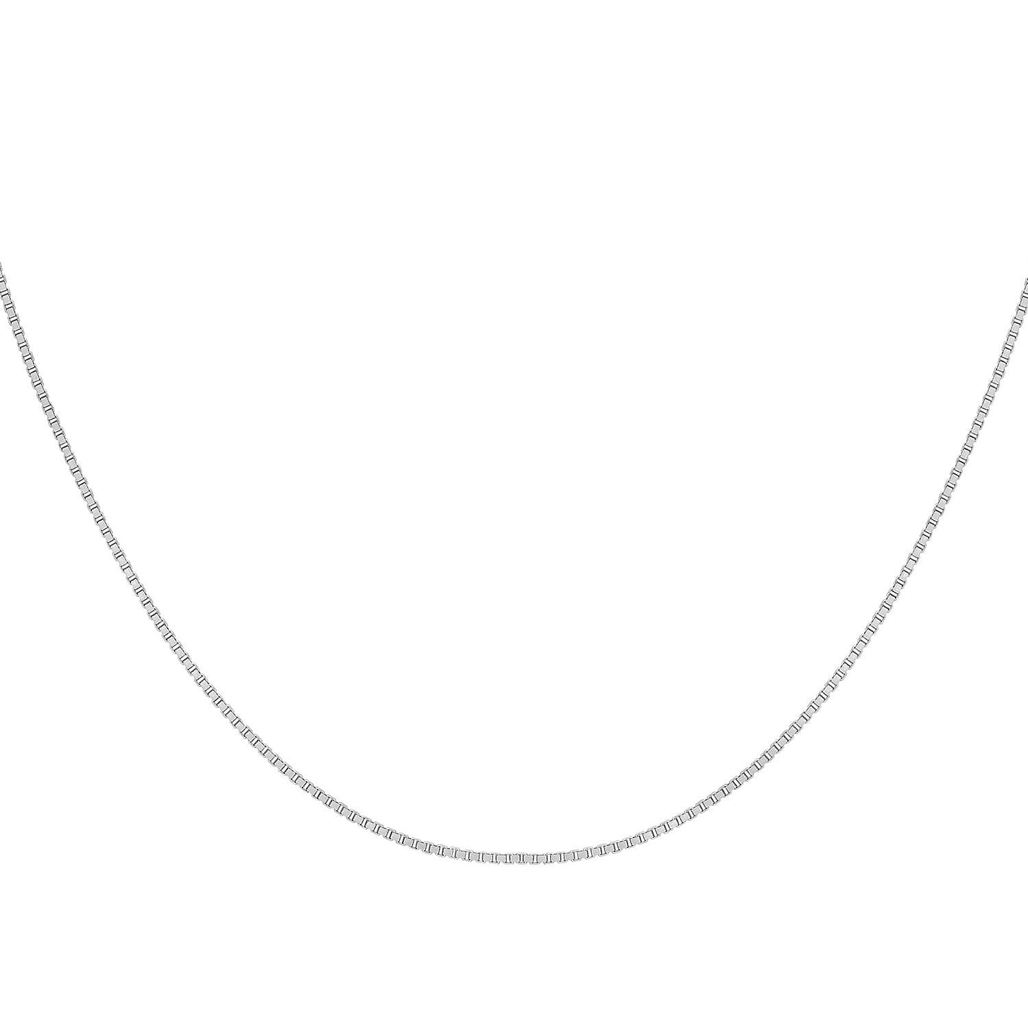 Close Out Deal Box Chain in Platinum Plated Sterling Silver 2.40 grams 18 Inch 3368619 1
