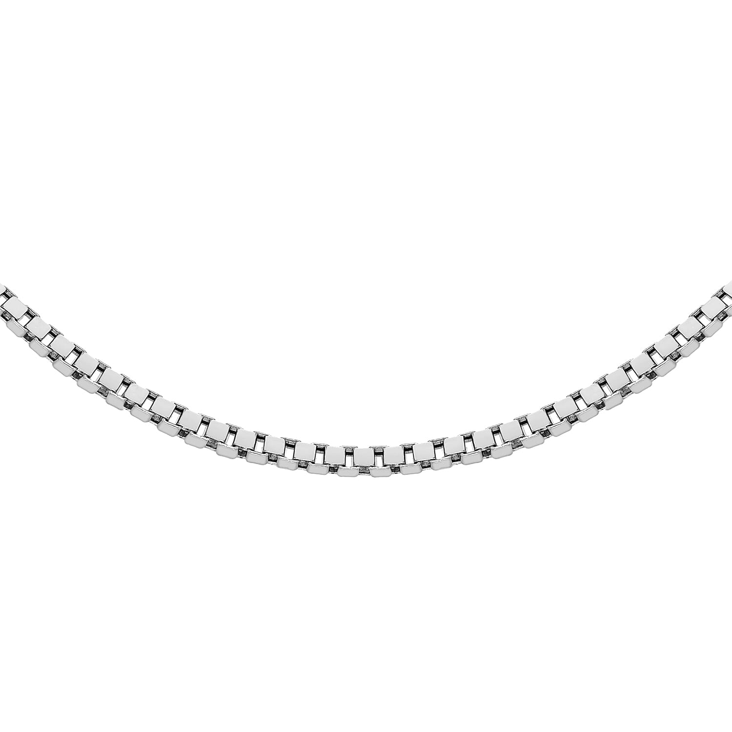 Close Out Deal Box Chain in Platinum Plated Sterling Silver 2.40 grams 18 Inch 3368619 2