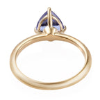 Close Out Deal- 14K Yellow Gold Tanzanite (Trl 6.5 mm) Solitaire Ring 1.000 Ct.