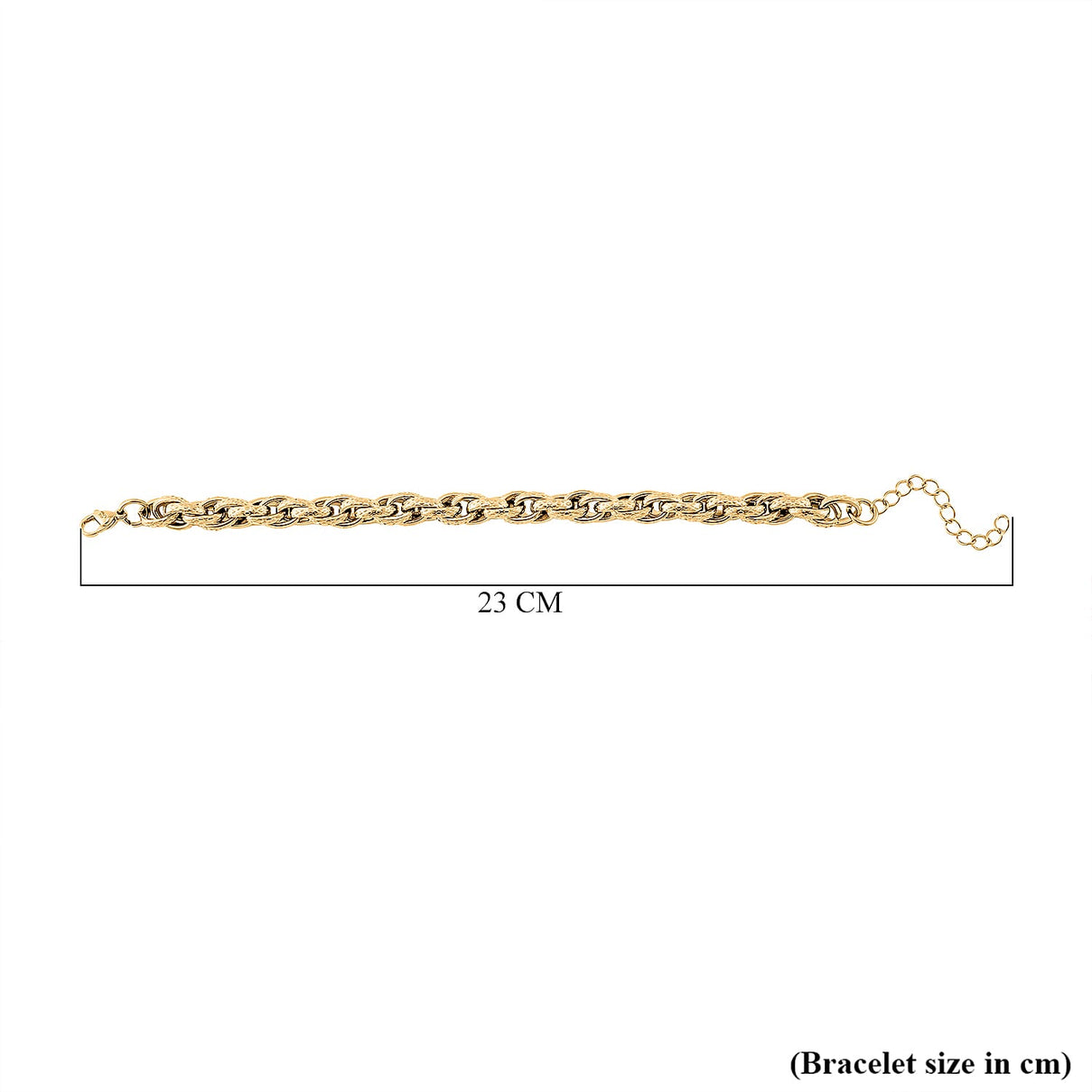 Close Out Deal- Chunky Prince of Wales Bracelet With Lobster Clasp (Size - 7.5-2 EXT) in Yellow Tone 7966717 10