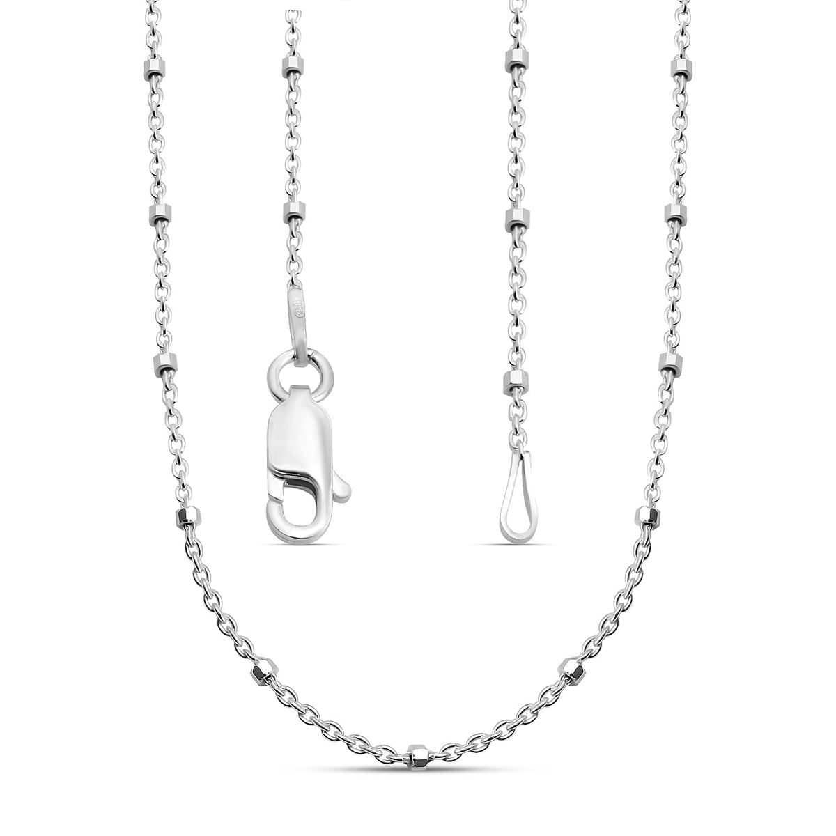Close Out Deal Cube Trace Chain in Sterling Silver Size 18 Inch 3594098 3