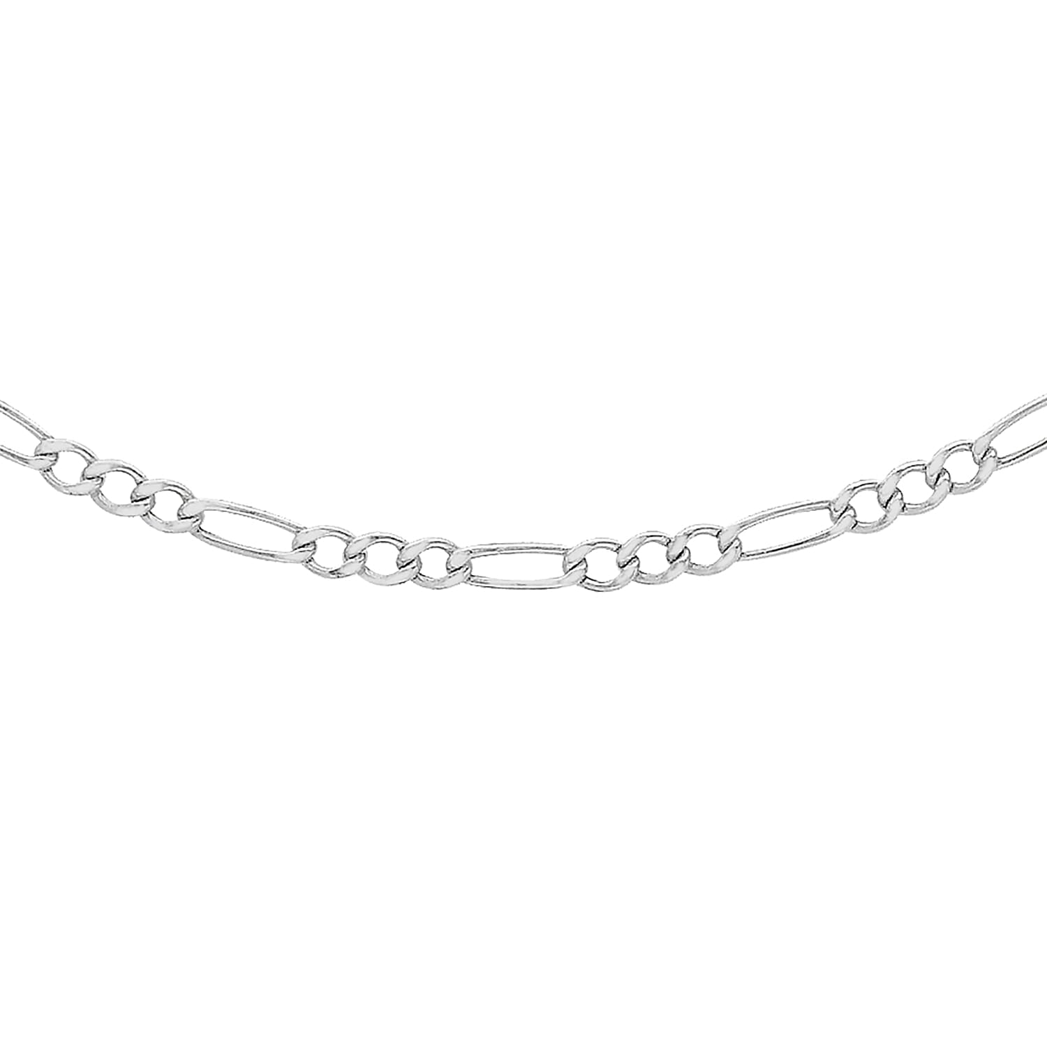 Close Out Deal Diamond Cut Figaro Chain in Sterling Silver Size 22 Inch 3594135 2
