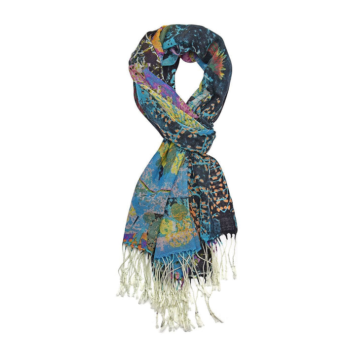 Close Out Deal - La Marey Merino Wool Ribbon Pattern Scarf 7390473 1