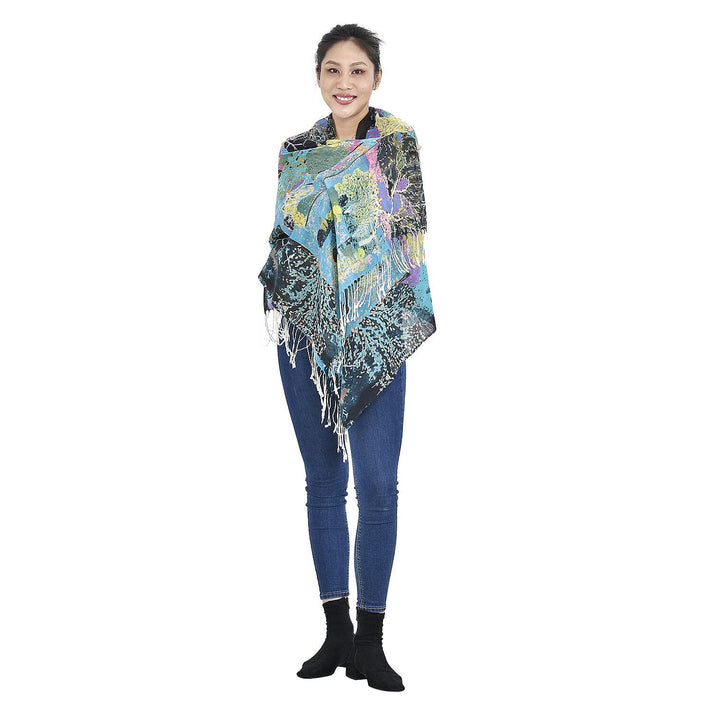 Close Out Deal - La Marey Merino Wool Ribbon Pattern Scarf 7390473 2