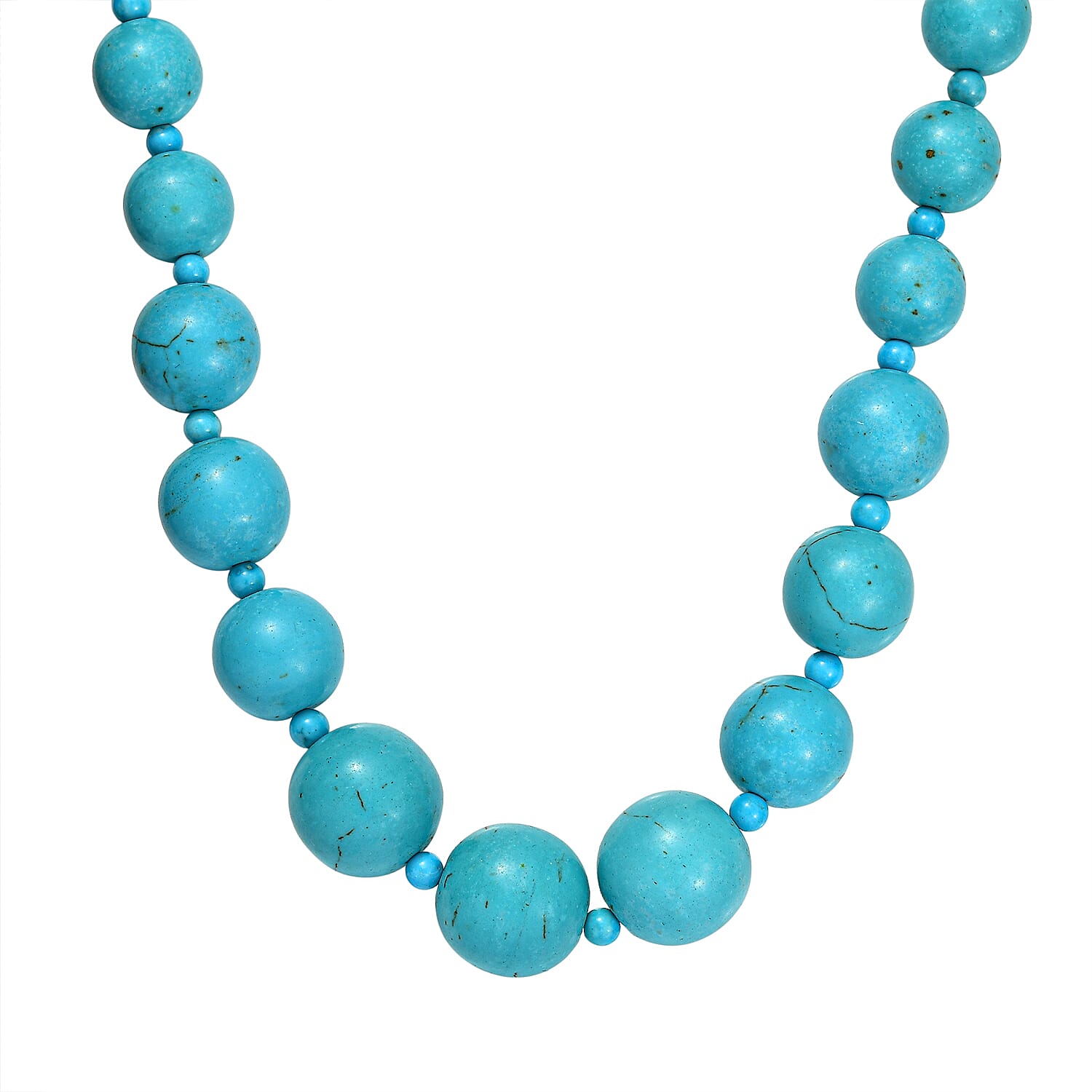 Close Out Deal - Magnesite Beaded Necklace (Size - 20) 400.00 Ct. 8231571 0
