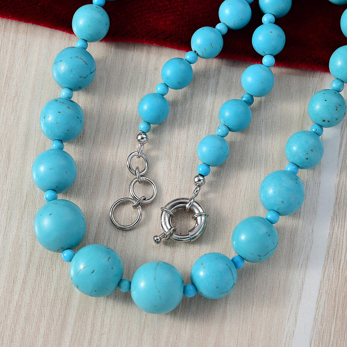 Close Out Deal - Magnesite Beaded Necklace (Size - 20) 400.00 Ct. 8231571 1