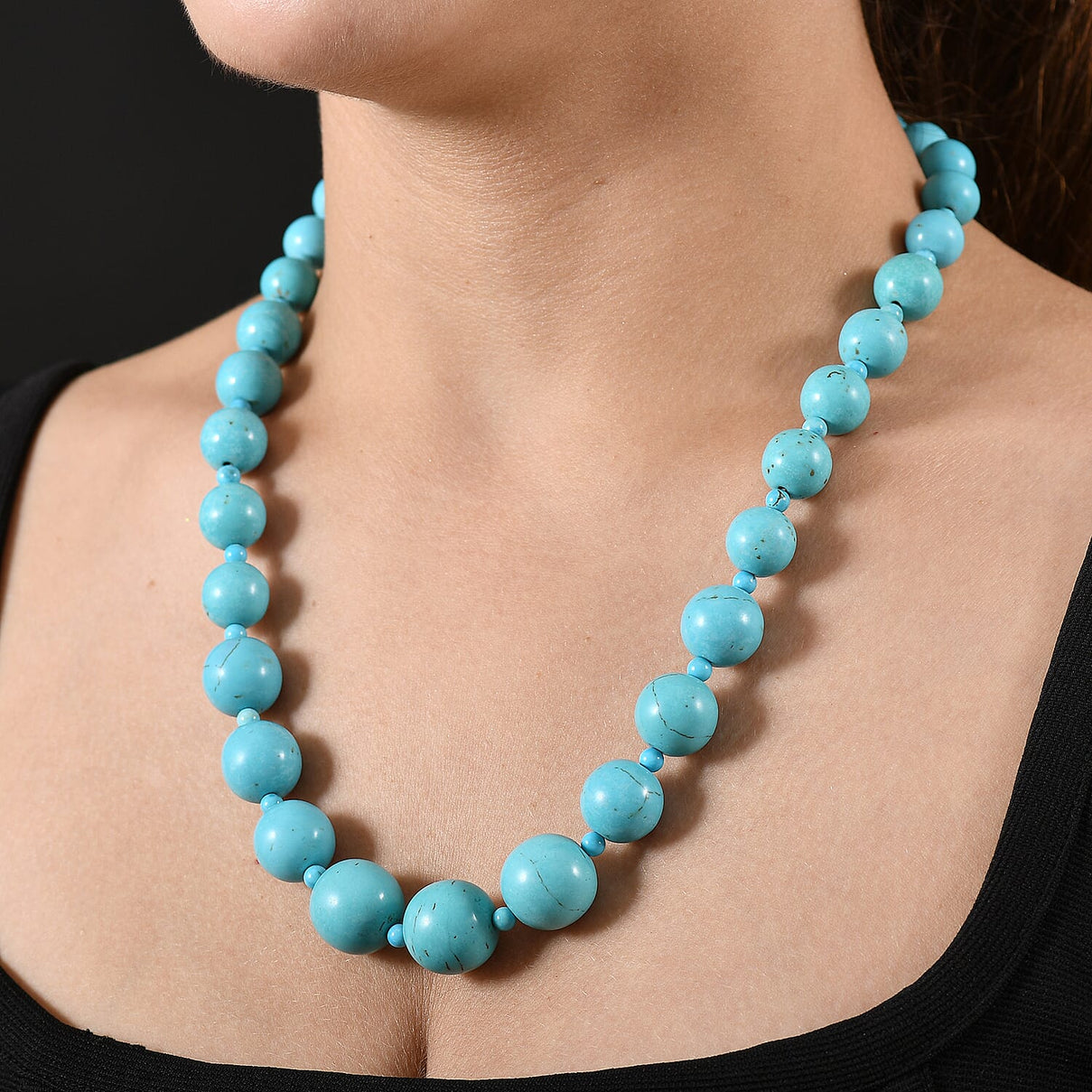 Close Out Deal - Magnesite Beaded Necklace (Size - 20) 400.00 Ct. 8231571 2