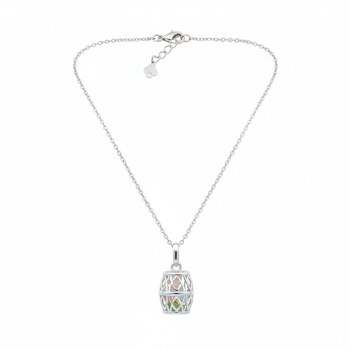 Close Out Deal - Multi Gemstones Pendant With Chain (Size 16-2 Ext) with Lobster Clasp in Rhodium Overlay Sterling Silver 4.50 Ct. 8179362 0