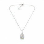 Close Out Deal - Multi Gemstones Pendant With Chain (Size 16-2 Ext) with Lobster Clasp in Rhodium Overlay Sterling Silver 4.50 Ct.