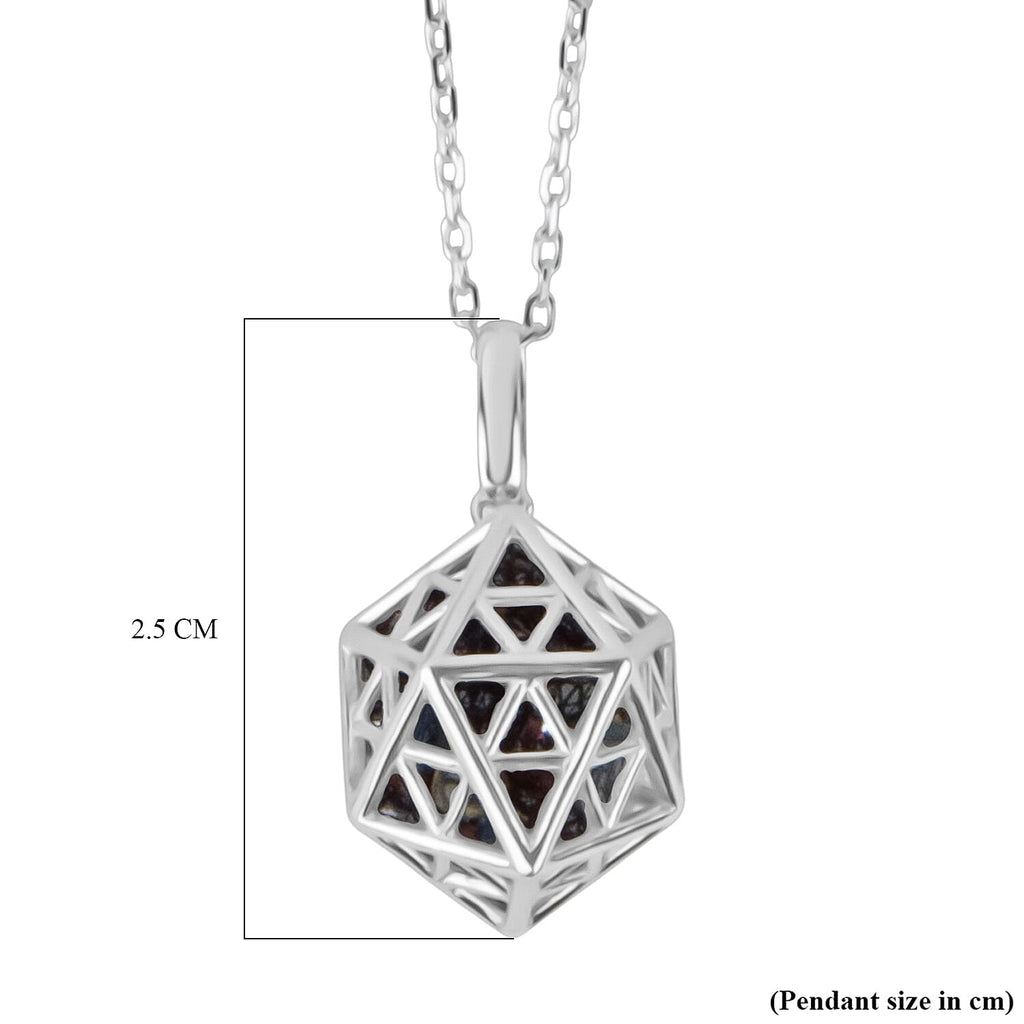 Close Out Deal - Multi Gemstones Pendant With Chain (Size 16 - 2 Ext) with Lobster Clasp Sterling Silver 3.55 Ct, Silver Wt. 5.40 Gms.