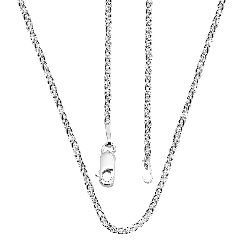 Sterling Silver Mini Spiga Chain (Size 22) with Lobster Clasp