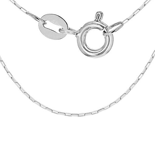 Close Out Deal Square Paper Chain in Sterling Silver Size 20 Inch 3594127 0