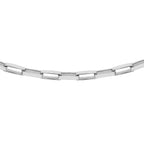 Hatton Garden Closeout Deal - Sterling Silver Square Paperclip Chain (Size 20) With Spring Ring Clasp