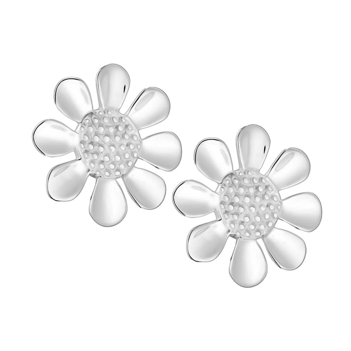 Close Out Deal - Sterling Silver Daisy Stud Earring with Push Back 8158440 1