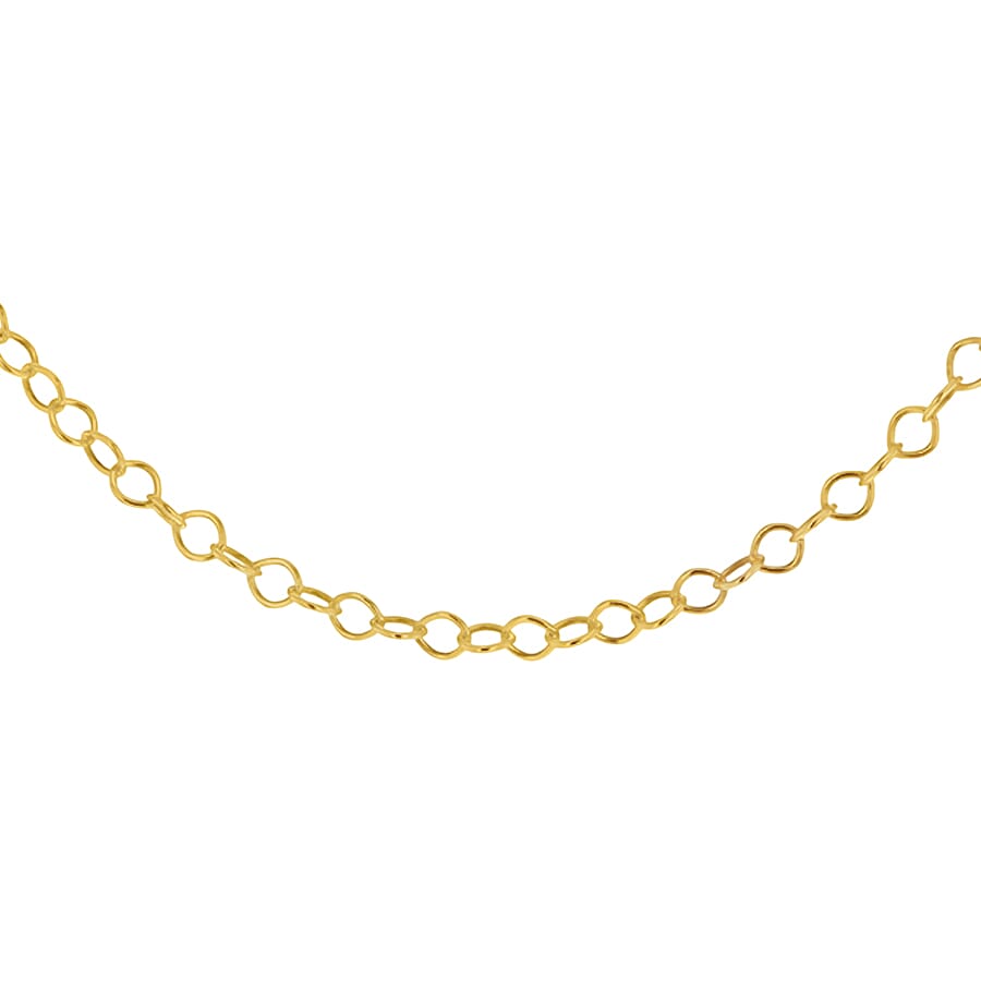 Close Out Deal - Yellow Gold Plated Sterling Silver Belcher Necklace (Size - 18) with Spring Ring Clasp V32721375 0
