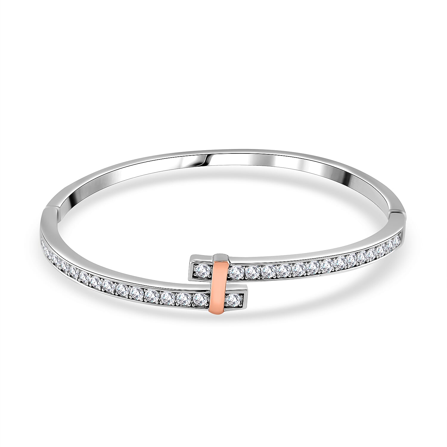 Close Out Deal- White Cubic Zirconia  Bangle (Size 7.5) 7842079 0