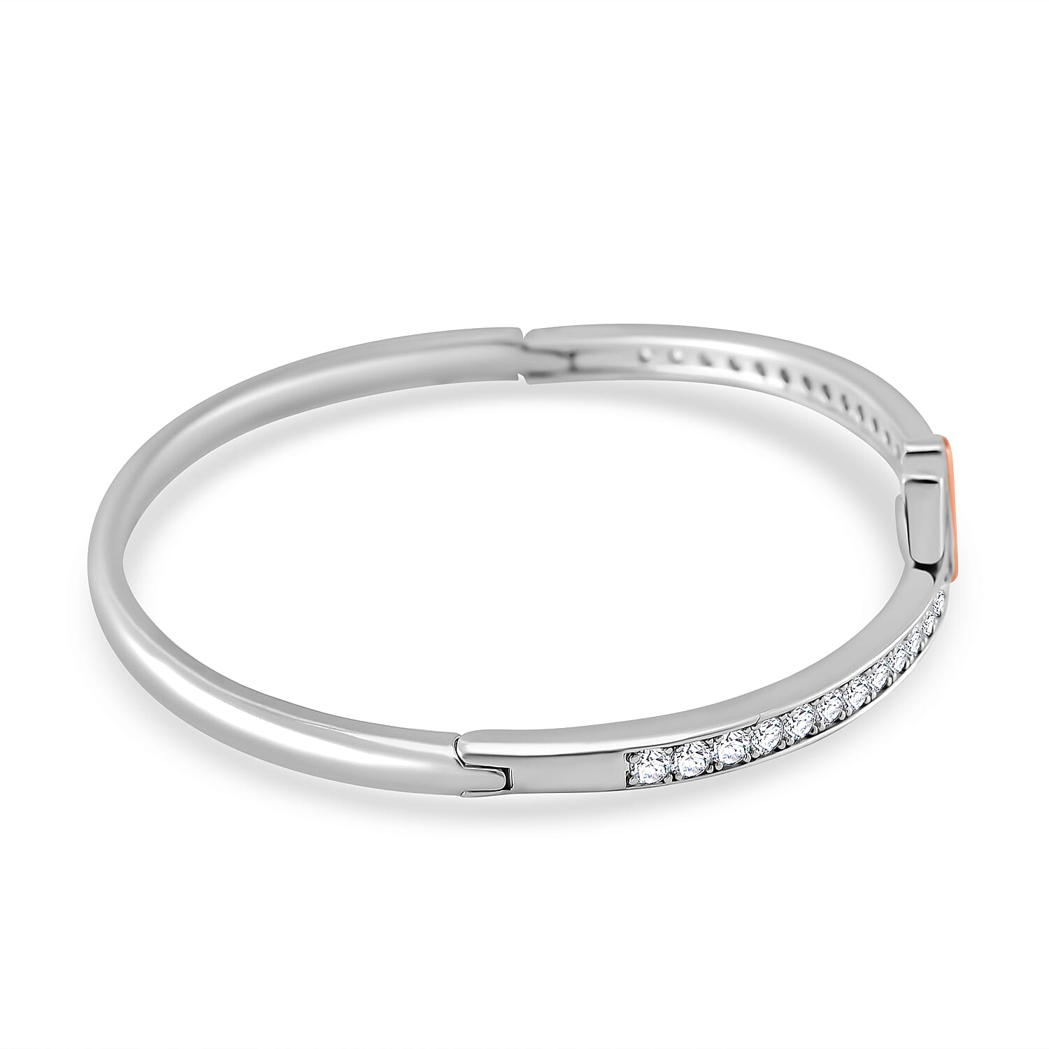 Close Out Deal- White Cubic Zirconia  Bangle (Size 7.5) 7842079 2