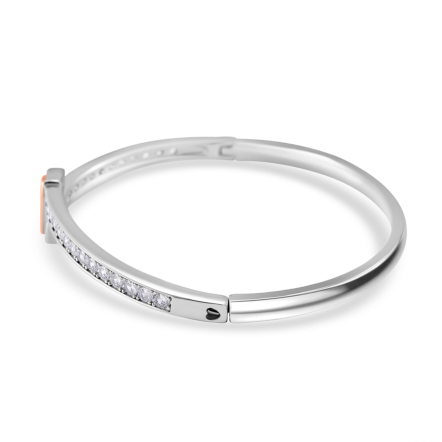 Close Out Deal- White Cubic Zirconia  Bangle (Size 7.5) 7842079 3